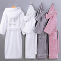 Long winter plush thick towel material hotel style couple nightgown pure cotton absorbent quick-drying bathrobe